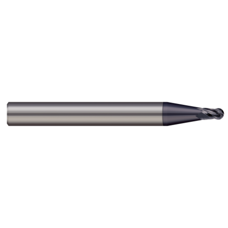 MICRO 100 End Mill, 3 Flute, Ball, 0.0500" Cutter dia, Overall Length: 1-1/2" BEF-050-075-3K